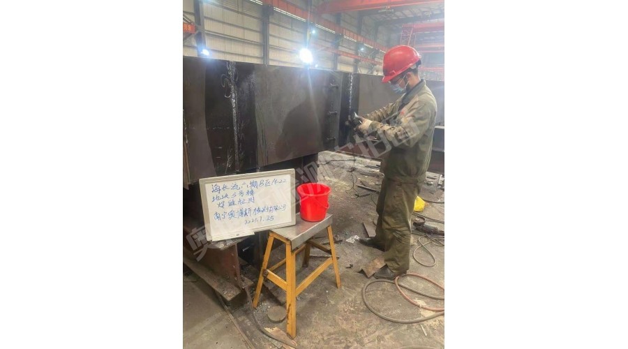 廣西橫縣海長流六期B區(qū)5號(hào)樓焊縫檢測